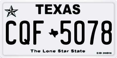 TX license plate CQF5078