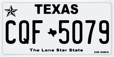 TX license plate CQF5079