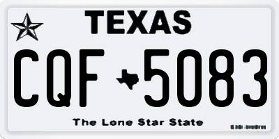 TX license plate CQF5083