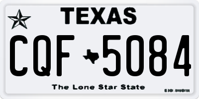 TX license plate CQF5084