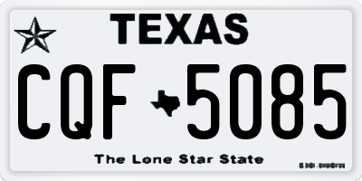 TX license plate CQF5085