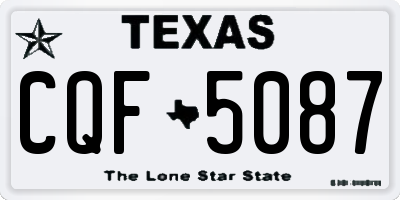 TX license plate CQF5087