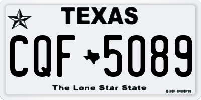 TX license plate CQF5089