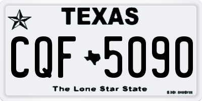 TX license plate CQF5090