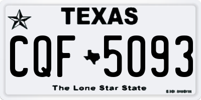 TX license plate CQF5093