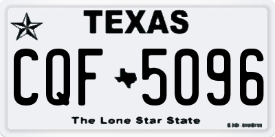 TX license plate CQF5096