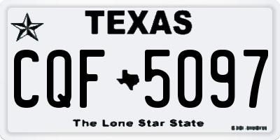 TX license plate CQF5097