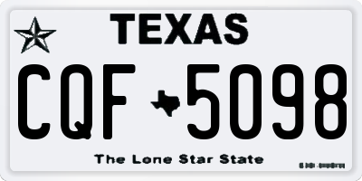 TX license plate CQF5098