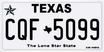 TX license plate CQF5099