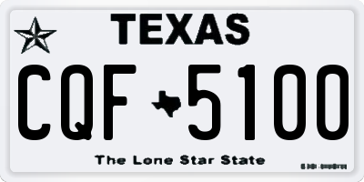 TX license plate CQF5100