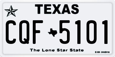 TX license plate CQF5101
