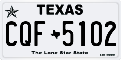 TX license plate CQF5102