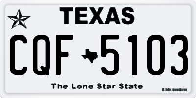 TX license plate CQF5103