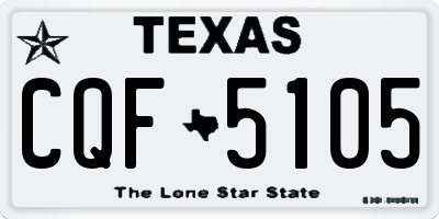 TX license plate CQF5105