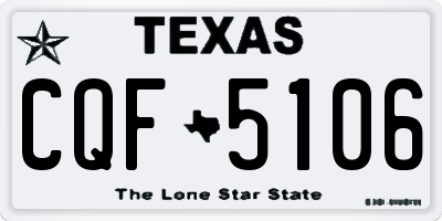 TX license plate CQF5106