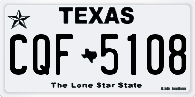 TX license plate CQF5108