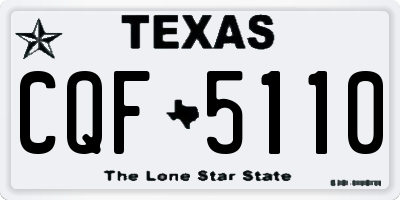 TX license plate CQF5110