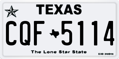 TX license plate CQF5114