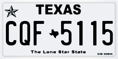 TX license plate CQF5115