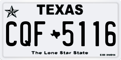TX license plate CQF5116