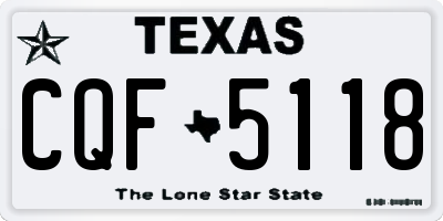 TX license plate CQF5118