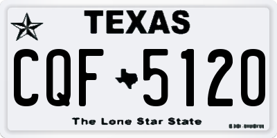 TX license plate CQF5120
