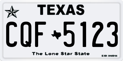 TX license plate CQF5123