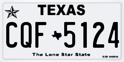 TX license plate CQF5124