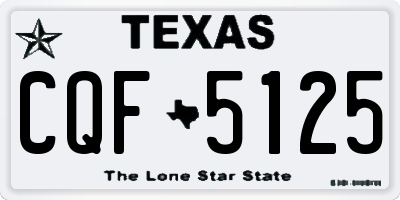 TX license plate CQF5125