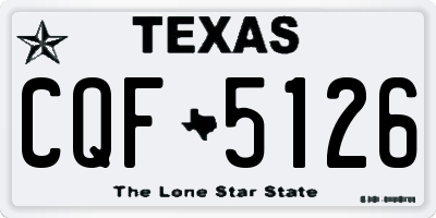 TX license plate CQF5126