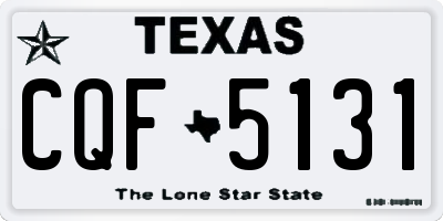 TX license plate CQF5131