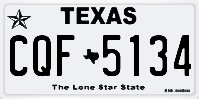 TX license plate CQF5134