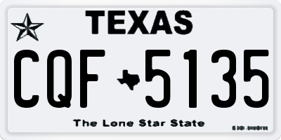 TX license plate CQF5135