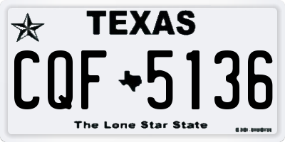 TX license plate CQF5136