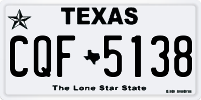 TX license plate CQF5138