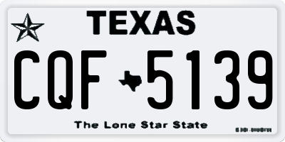 TX license plate CQF5139