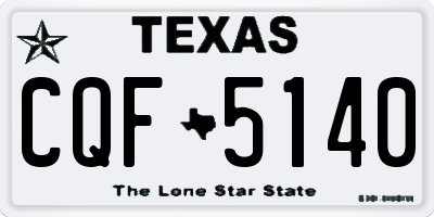 TX license plate CQF5140