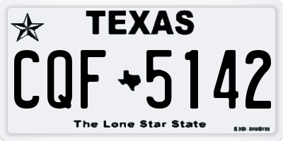 TX license plate CQF5142