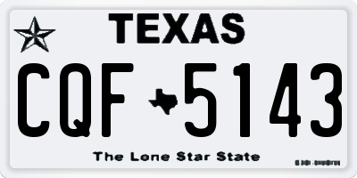 TX license plate CQF5143