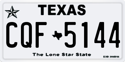 TX license plate CQF5144