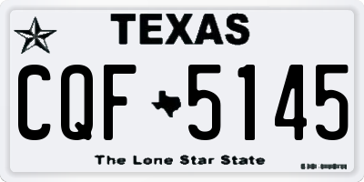 TX license plate CQF5145