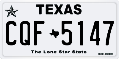 TX license plate CQF5147