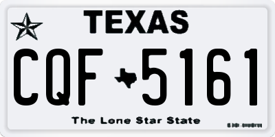TX license plate CQF5161