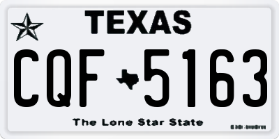 TX license plate CQF5163