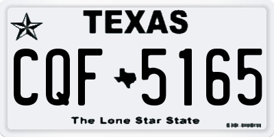 TX license plate CQF5165