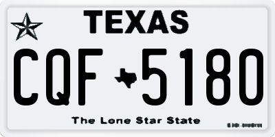 TX license plate CQF5180