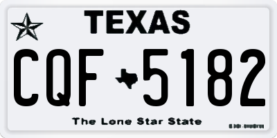 TX license plate CQF5182