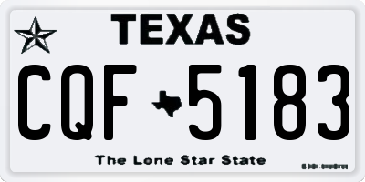 TX license plate CQF5183