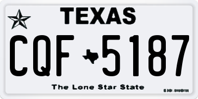 TX license plate CQF5187
