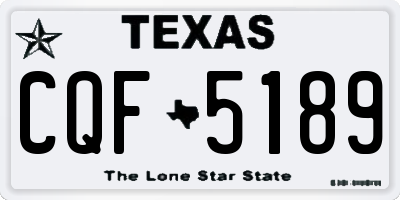 TX license plate CQF5189
